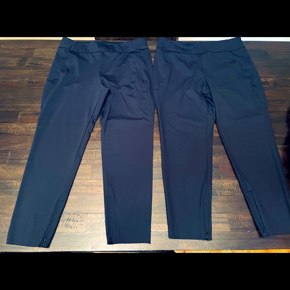CALIA by Carrie Underwood Women's Journey Trouser Pants Large 2 pair